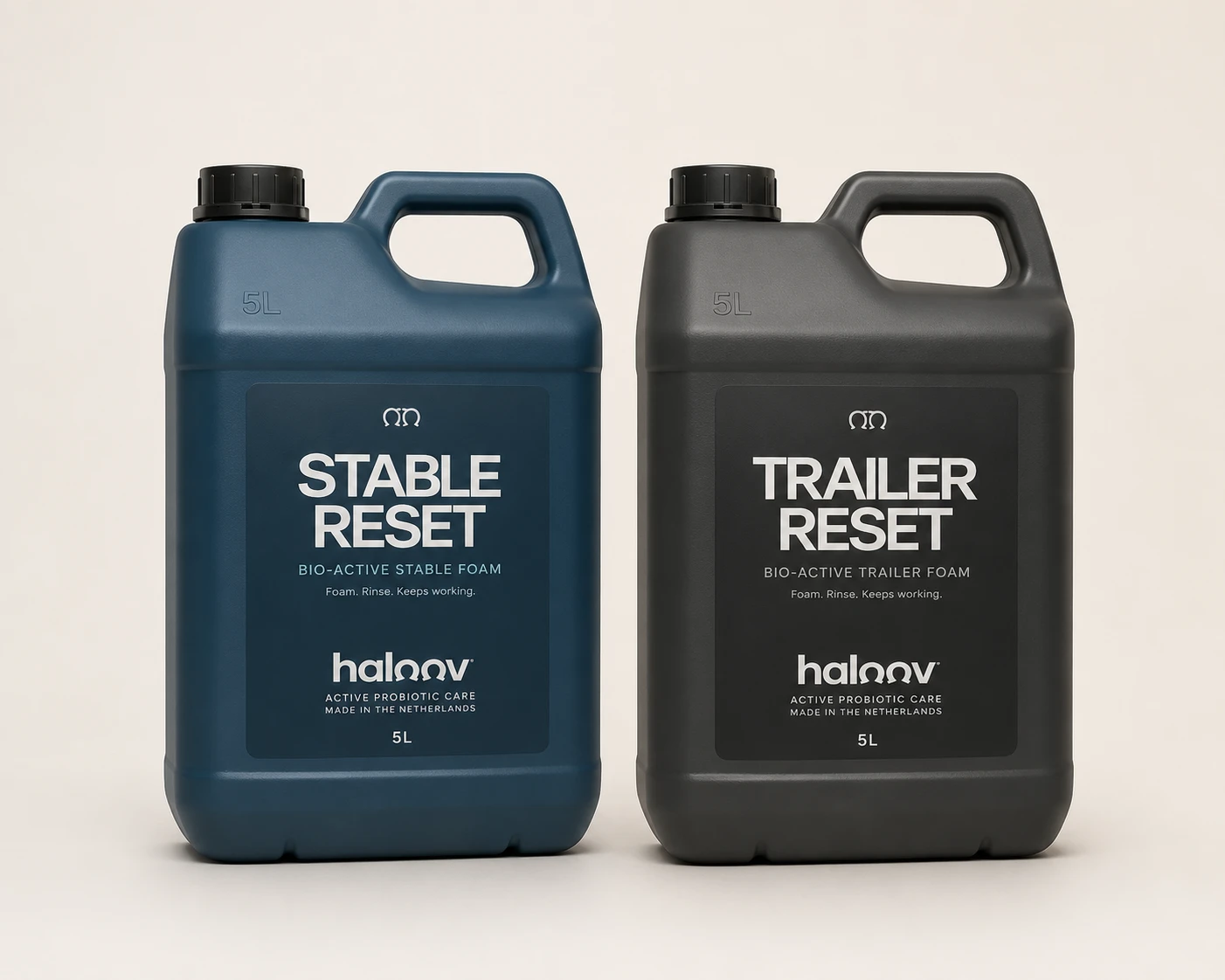 HALOOV Stable Reset and Trailer Reset in 5 litre jerrycans